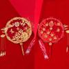Vintage Bride Hand Held Fan Chinese Style Decorative Fan Bride Group Fan  Dance Performance