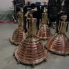 Морской Медный Латунный Подвесной Светильник Большой Промышленный Морской Судовой Светильник, Прибрежный Потолочный Светильник, Ретро Морское Освещение Набор из 4