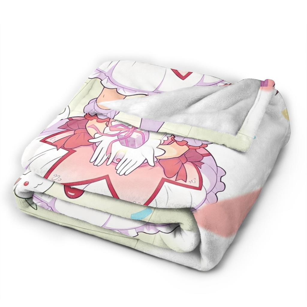 Пушистое одеяло из кораллового флиса Puella Magi Madoka Magica, для кондиционера, милое аниме, дышащее, супермягкое, плед