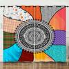 Curtain Ethnic Pattern Simple 3D Digital Printing Blackout Curtain Punching