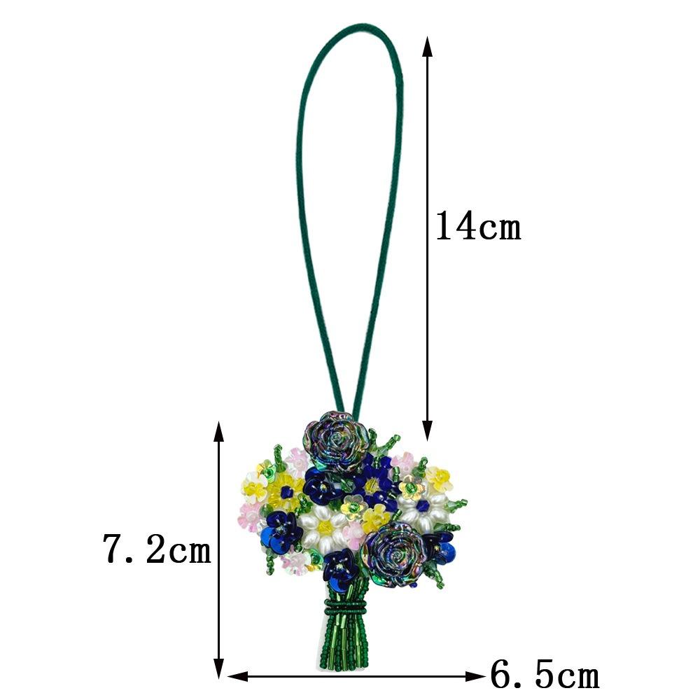 DIY Bouquet Pendant Potted Green Plants Bag Chain Charms Bag Accessories Car Accessory