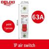 Воздушный автоматический выключатель Delixi: Варианты 1P, 2P, 3P, 4P для бытовых и трехфазных систем (25А, 32А, 40А, 63А)