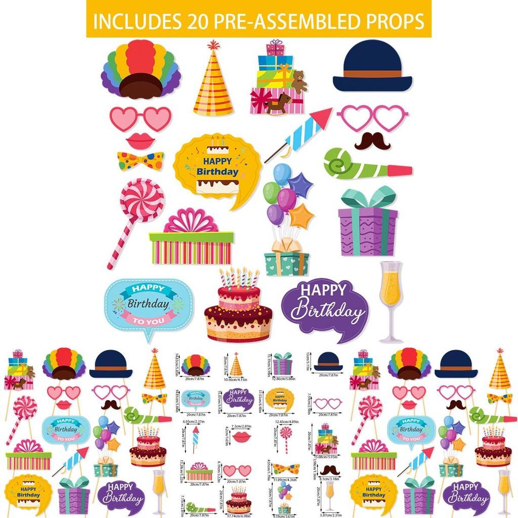 Набор реквизита для фотобудки для празднования из мультяжных бумажных материалов для детей и взрослых