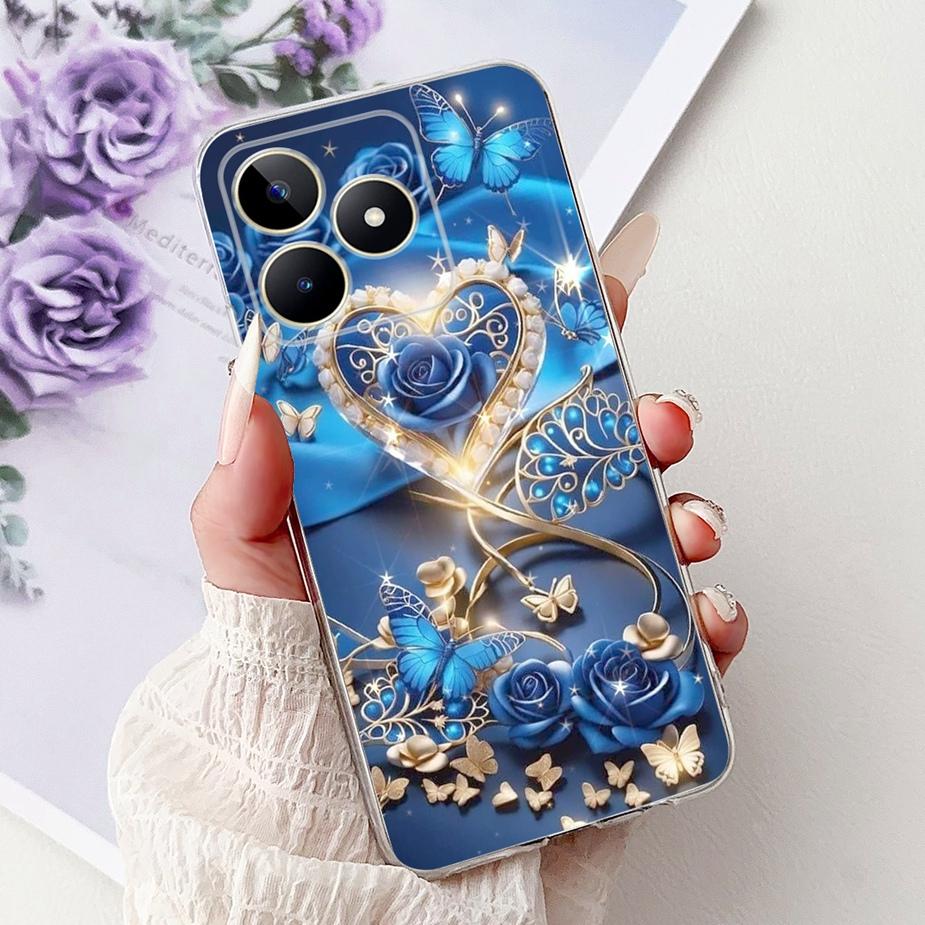 For Realme Note 50 Case RMX3834 Cute Cat Painted Cover Clear Silicone Soft TPU Phone Case For Realme Note 50 Note50 Fundas Coque