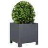 Vidaxl Donice Ogrodowe, 2 Szt., Antracytowe, 30X30X30 Cm, Stalowe