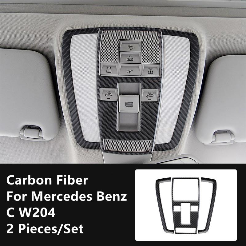 Углеродное волокно, модификация салона автомобиля, накладка, полоски, декоративные наклейки для Mercedes Benz C W204, внутренняя отделка автомобиля