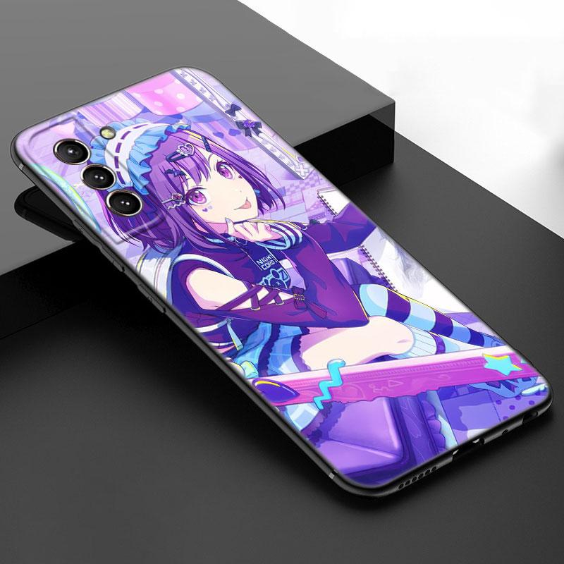 Game Project Sekai Black Silicone Phone Case For Samsung Galaxy S23 S21 S20 FE S24 S22 Ultra S10E S10 S9 S8 Plus