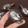 Rainbow Moonstone Copper Wire Wrap Tree Of Life Pendant 3.43" H8t09