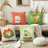 Мультяшные Животные с Колокольчиками Рождественская Наволочка Подушка Декор Комната Дом Диван Гостиная Офис Автомобиль Нордическая Простота