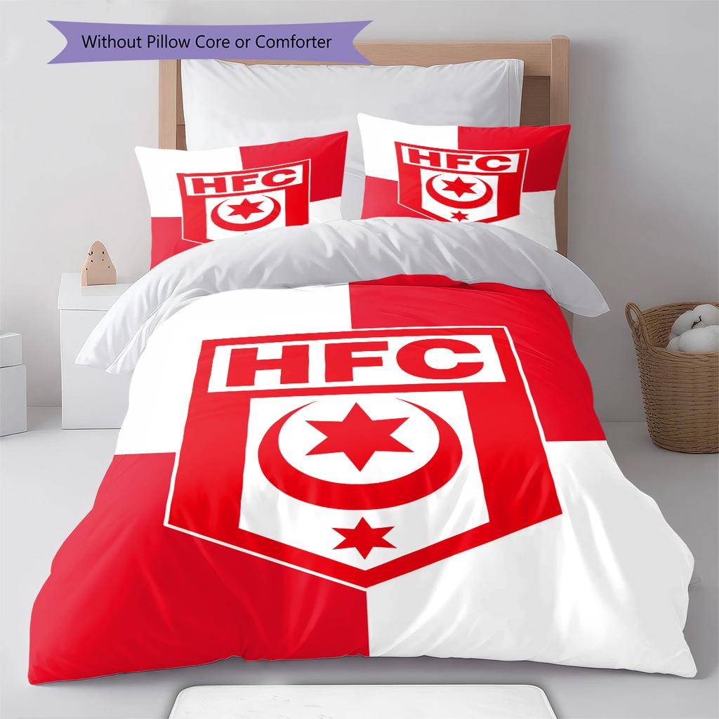 Постельное белье с узором Hallescher FC, Комплект с одеялом, Пододеяльник, Наволочка, Домашний подарок на день рождения (1 пододеяльник + 2 наволочки, без наполнителя)