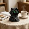 Декоративные фигурки кошек 3D-печатная скульптура кошки Декорация с капюшоном Мистическая статуэтка кошки Готические украшения кошки Декор на Хэллоуин
