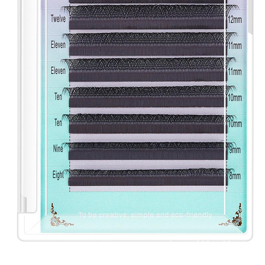 Наращивание ресниц 8-15 Смешанные Пушистые Мягкие Легкие 12 рядов Пучки накладных ресниц для макияжа Черные 0.07C 8-15 мм Смешанные