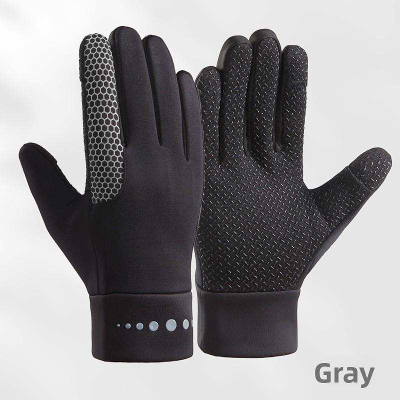 Теплые перчатки для мужчин Мотоциклетные зимние ветрозащитные перчатки Водоотталкивающие Велосипедные для доставки Сенсорный экран Рыбалка Нескользящие перчатки