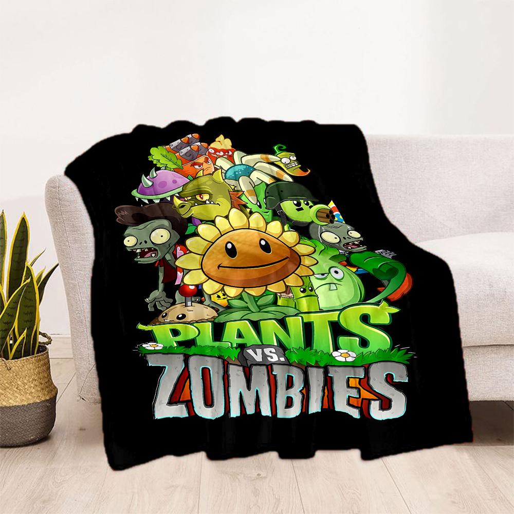 Zombie Plants Party Blanket Soft & Cozy Perfect for Couch Sofa Livingroom Four Seasons Universal Modern Suitable for Gifting Relatives and Friends