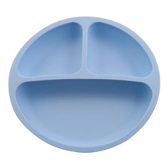 Детская тарелка, разделенный дизайн, силикон, не содержащий бисфенола-А, 3 сетки, присоска для малышей, принадлежности для кормления младенцев, ежедневное использование
