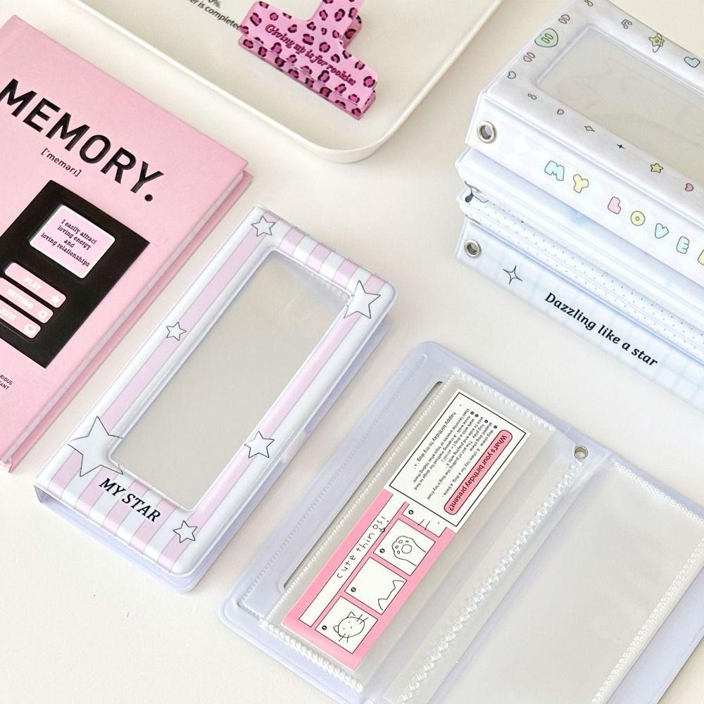4 Grids Photo Album Storage Book 5 Inch Photocard Album Holder Kawaii Card Pack