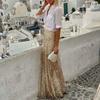 Women's Summer Sequins Long Half-body Skirt