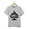 Motorcycle Biker T Shirt Unisex Skeleton Ace Of Spades Gothic Tee Rock Gift Top