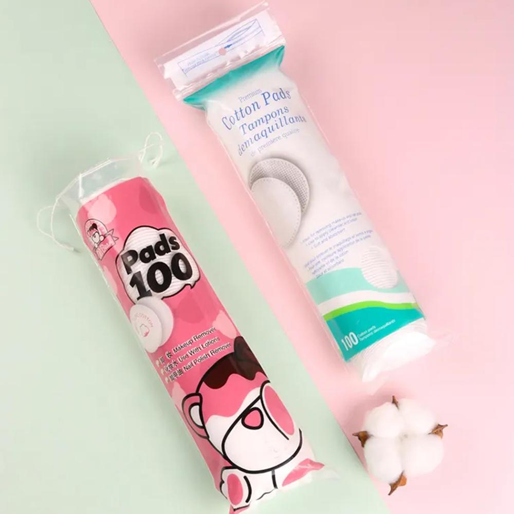 Makeup Maquiagens Make Up Remover Pads Sandwich Circular Makeup Removal Cotton Fit Skin Texture Solid Cleaning Disc Clean Cotton