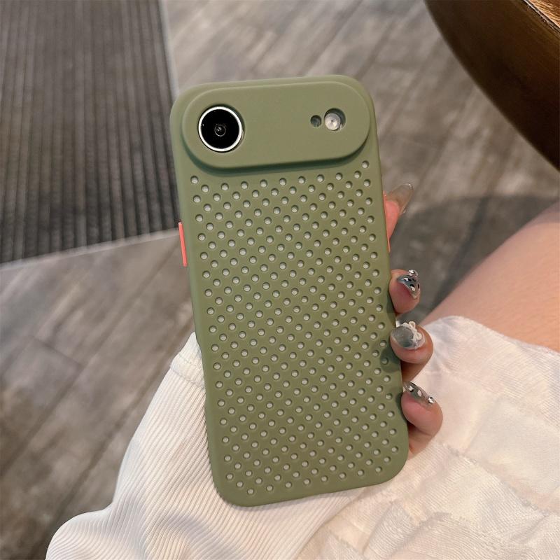 Дышащий охлаждающий чехол для телефона с теплоотводом для iPhone 17 Air 16 16e 15 14 13 12 Mini 11 Pro Max Plus Мягкая силиконовая крышка