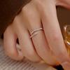 Кольцо Banyan Tree S925 Silver с шестиугольным минималистским открытым индексом - корейская мода