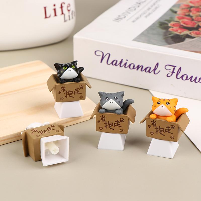 1шт мультяшный кот клавиши клавиатуры трехмерные милые аниме механические колпачки