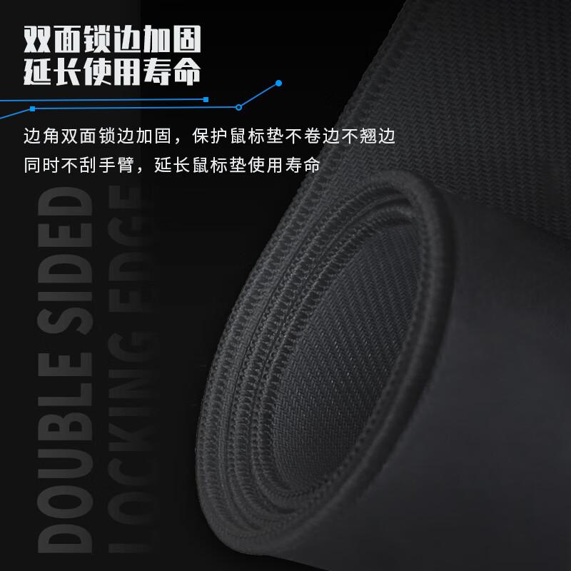 AOC Full-Property Series Gaming Mouse Pad, Small Size 300*250*4mm, Thickened with Locked Edges, Office Keyboard Computer Desk Pad M113/93 Glossy Black