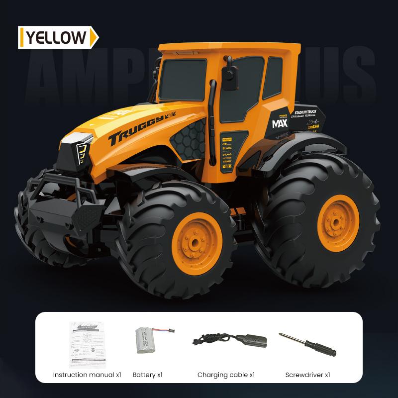 Нетоксичный Радиоуправляемый Амфибийный Сельскохозяйственный Грузовик 1/14 Машина Трактор Прицеп Водонепроницаемые Сельскохозяйственные Машины Миниатюрная Модель Фермера Игрушка для Детей Рождественский Подарок