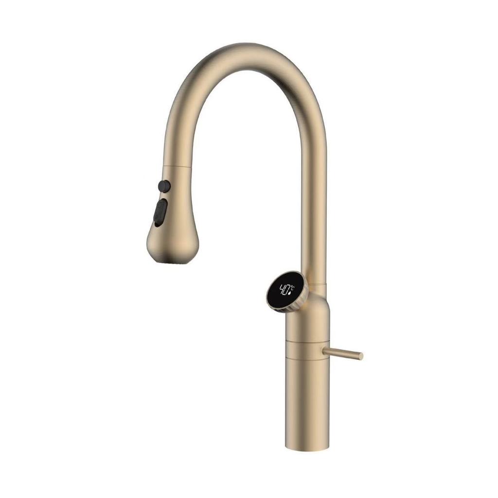 Household Kitchen Pull-out Faucet Hot and Cold Washing Basin Sink Rotating Telescopic Faucet