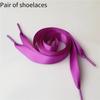 Colorful Polyester Ribbon Shoe Lace For Sneakers Satin Candy Color Flat Lace