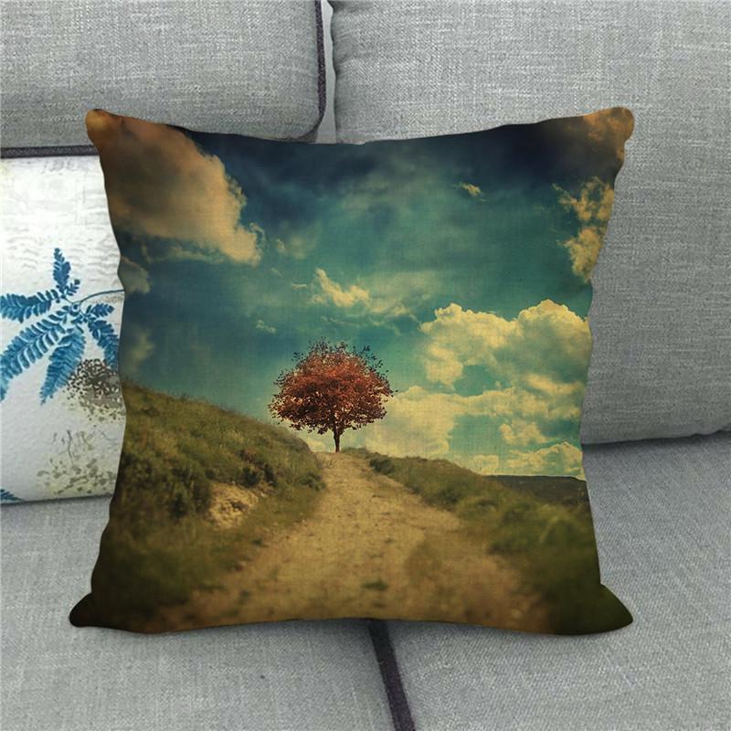 Environmental Protection Advertising Illustrations Digital Printing Short Plush Pillow Covers For Car Sofa Office Cushion Cover