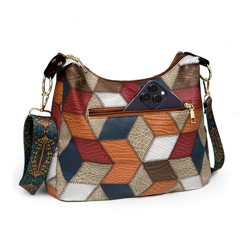 Пэчворк Сумка через плечо Контрастные цвета Высококачественная Сумка Женская сумка Дизайнерская Роскошная Сумка Кроссбоди Женская Сумка-мессенджер Тоут CLE