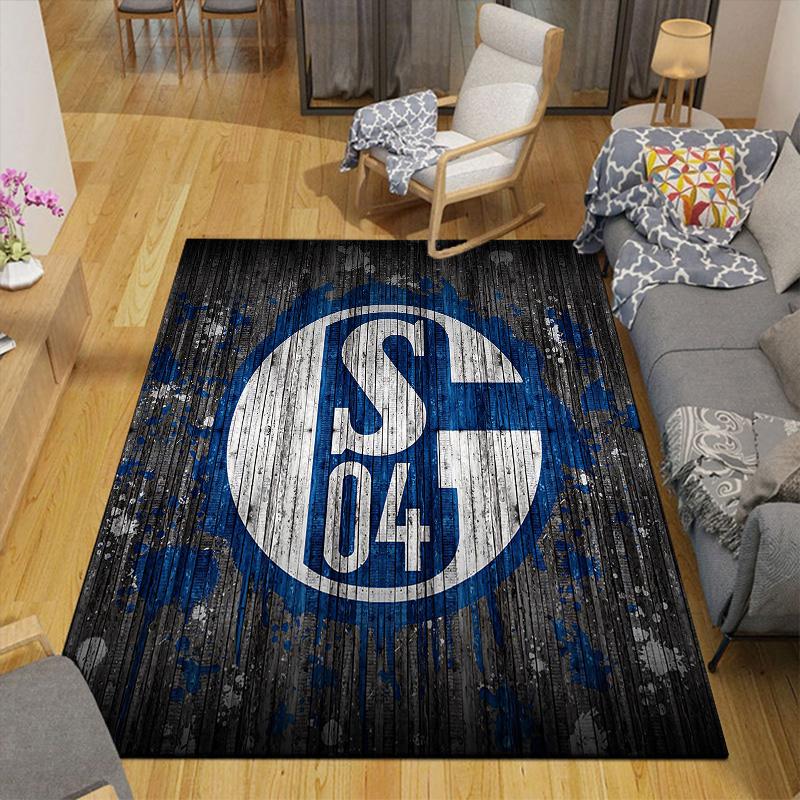FC Schalke 04  Pattern Square Carpet,Area Rug,Carpet Rug for Living Room Bedroom Sofa Playroom Decor,Non-slip Floor Mat