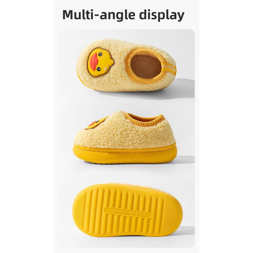 Детские хлопковые туфли, Милые зимние домашние тапочки для мальчиков и девочек, Детская детская мягкая подошва, Нескользящие и теплые плюшевые хлопковые туфли