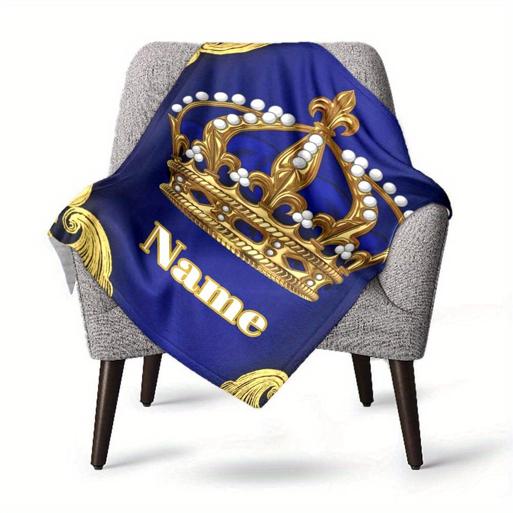 Home Royal Crown Design Fashion Blanket Used For Home Decor Gift Giving Birthday Presents Graduation Gifts Soft And Warm Suitable For Chair Office