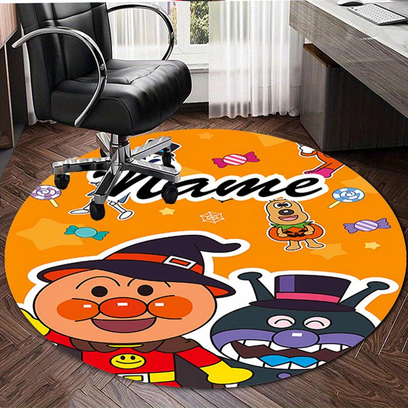 Personalized A-Anpanman Round Chair Office Rug - Perfect for Mat, Office Chair & More - Ideal Gift for Birthdays and Holidays