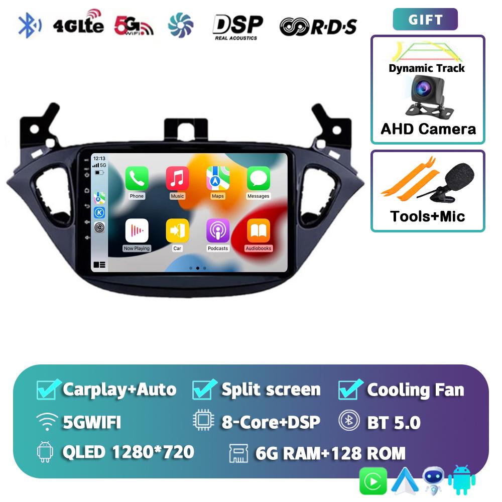 Android 14 Carplay Auto для Opel Corsa 2015-2019 для Opel Adam 2013-2016 автомобильный радиоприемник GPS мультимедийный проигрыватель DSP стерео 2din 2 Din