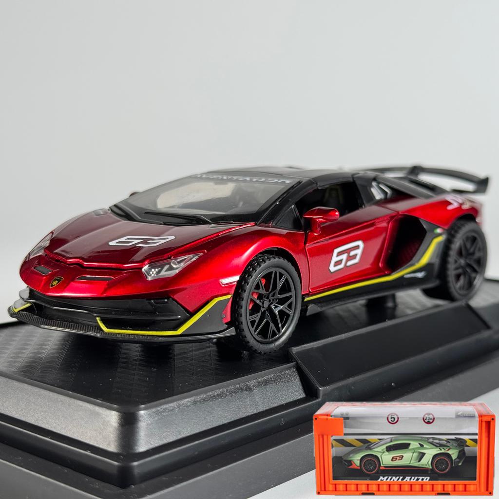 1:32 Aventador SVJ 63 Съемная Версия Суперспортивный Автомобиль Сплав Литье под Давлением Модель Автомобиля Домашние Модные Игрушки Украшения Рождественские Подарки Дети