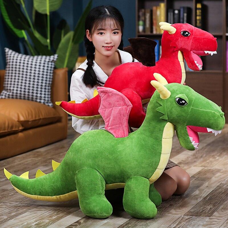 Giant Size Pterodactyl Simulation Dinosaur Plush Toys Stuffed Soft Cartoon Dolls for Baby Kids Boys Birthday Gifts