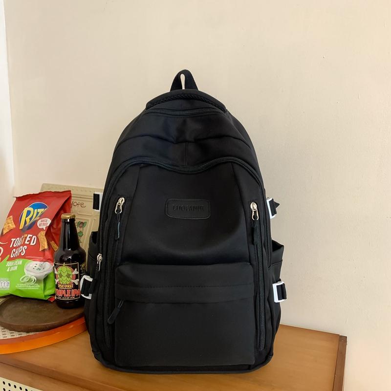 Сплошной цвет школьный рюкзак для женщин младших классов средней школы рюкзак большой емкости