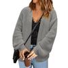 Women's Loose Casual Long Sleeved Knitted Cardigan Sweater Long Sleeved Jacket Fashionable Jacket