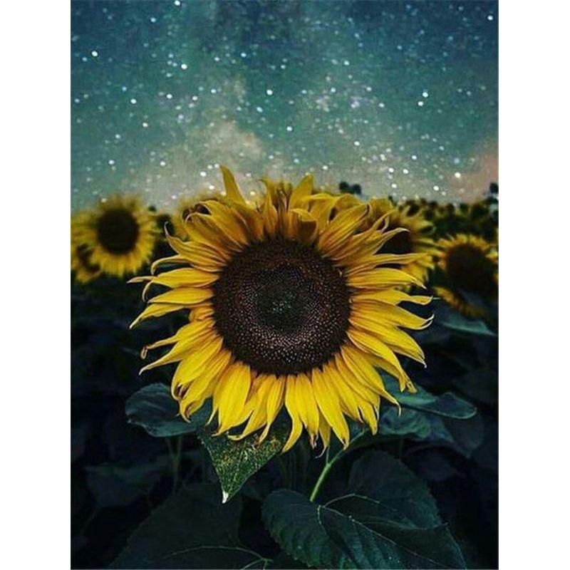 5d Diy Diamond Painting Full Round Mosaic Sunflowers Diamond Embroidery Flower Kit Handicraft Decoration For Home