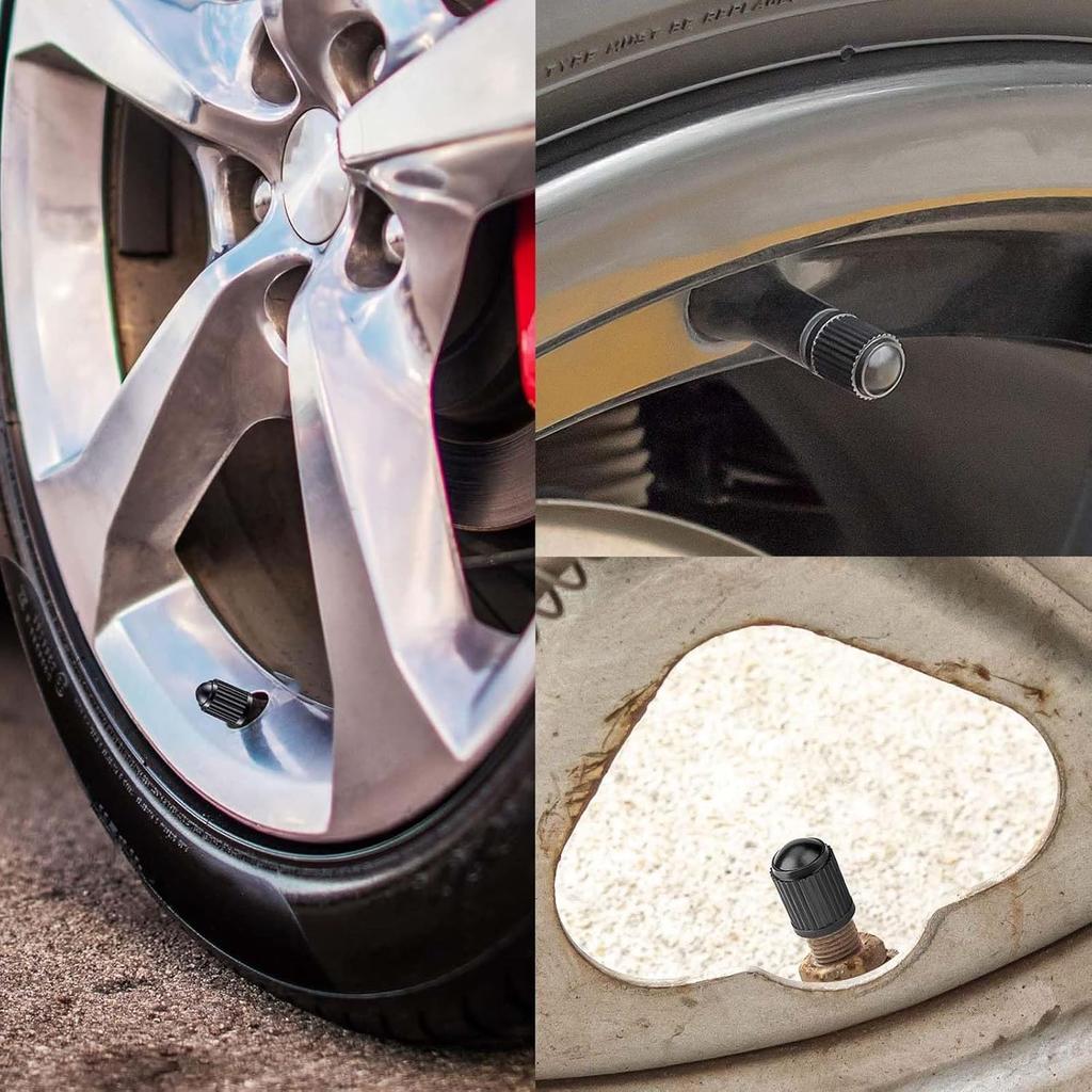 1000 шт. Колпачки на ниппель шин Z-OneMart Пластиковые черные колпачки на ниппель для автомобильных шин Универсальные прочные колпачки на шток для автомобиля Герметичные колпачки на шток