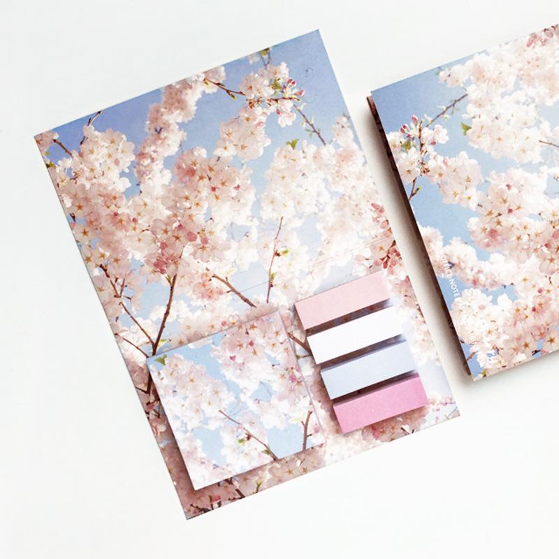 325 Sheets Mat Offset Paper Memo Pad Starry Night Paint Rainbow Cherry Flower Sticky Note Notebook Stickers Office School