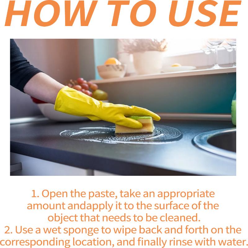 Multi Function Kitchen Decontamination Cleaner Pot and Pan Oil Grease Rust Yellow Scale Remover for Home Surfaces