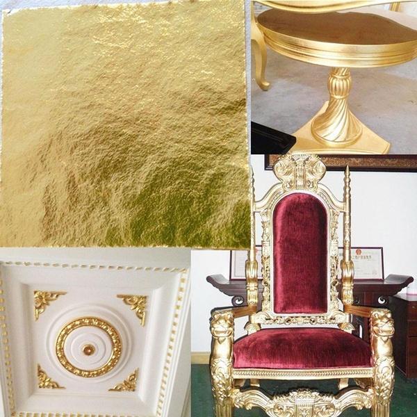 Изысканный дизайн с золотой поталью и позолоченной рамой для DIY декоративных проектов