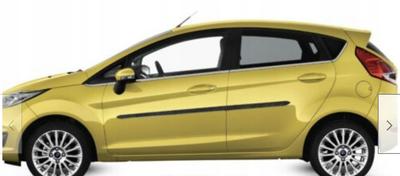 Ford Fiesta HB 09-17 — Накладки на боковые двери ЧЕРНЫЕ