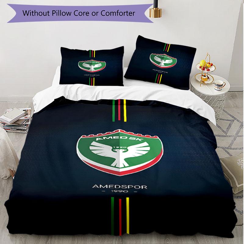 3pcs Duvet Cover Set (1*Duvet Cover + 2*Pillowcase, Without Core), Amed SK Print Soft All‑Season Bedding Set, Home Bedroom Decor Gift
