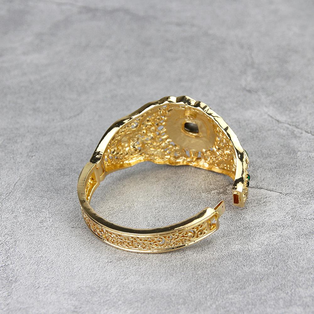 Шикарный женский браслет золотого цвета с цветком, браслет с кристаллами для невесты, свадебный ювелирный подарок