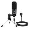 Condenser Microphone, USB Microphone for PC, Recording Microphone, Unidirectional, Tripod Stand Included, Volume Adjustment, Game Commentary, Skype,